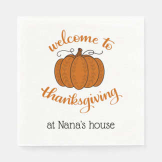 Welkom bij Thanksgiving persoonlijke servetten