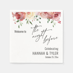 Welkom bij The Night Before Blush Pink Flowers Servet