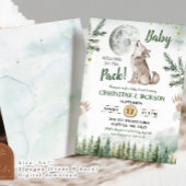 Welkom bij The Pack Forest Wolf Baby Shower Kaart