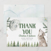 Welkom bij The Pack Forest Wolf Bedanktkaart Informatiekaartje (Voorkant / Achterkant)