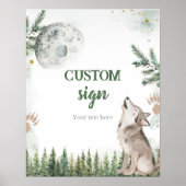 Welkom bij The Pack Forest Wolf Custom Sign Poster (Voorkant)