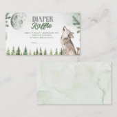 Welkom bij The Pack Forest Wolf Diaper Raffle Informatiekaartje (Voorkant / Achterkant)