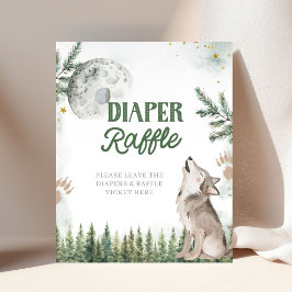 Welkom bij The Pack Forest Wolf Diaper Raffle Poster