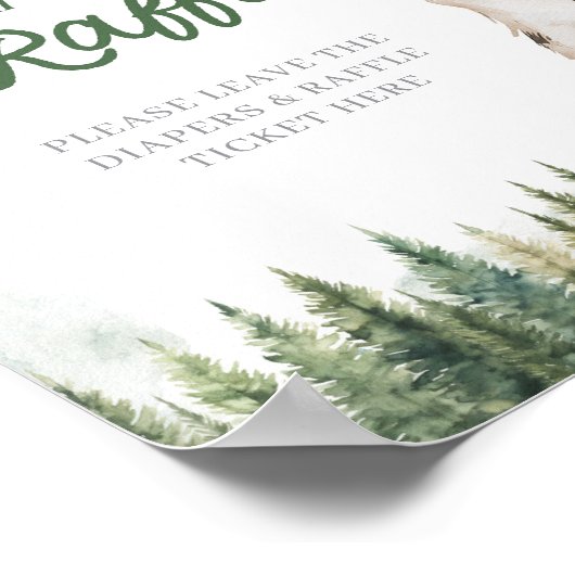Welkom bij The Pack Forest Wolf Diaper Raffle Poster (Hoek)