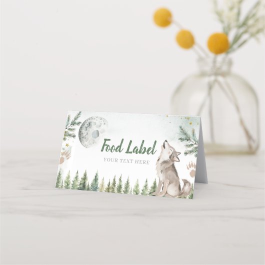 Welkom bij The Pack Forest Wolf Food Label Afsprakenkaart (Voorkant)