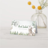 Welkom bij The Pack Forest Wolf Food Label Afsprakenkaart (Achterkant)