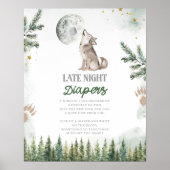 Welkom bij The Pack Forest Wolf Late Diapers Poster (Voorkant)