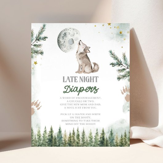 Welkom bij The Pack Forest Wolf Late Luier Poster