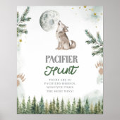 Welkom bij The Pack Forest Wolf Pacifier Hunt Poster (Voorkant)