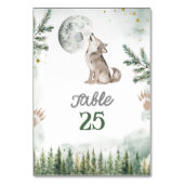 Welkom bij The Pack Forest Wolf Table Number Kaart (Voorkant)