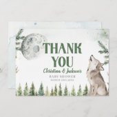 Welkom bij The Pack Forest Wolf Thank You Card Informatiekaartje (Voorkant / Achterkant)
