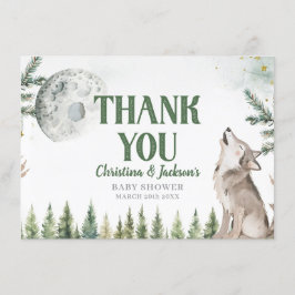 Welkom bij The Pack Forest Wolf Thank You Card Informatiekaartje