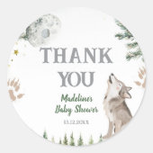Welkom bij The Pack Forest Wolf Thank You Stickers (Voorkant)