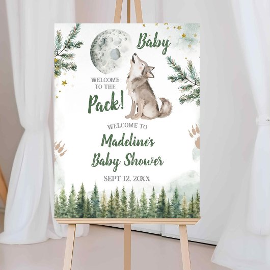 Welkom bij The Pack Forest Wolf Welkom Bord Poster