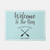 Welkom bij The River aangepaste familienaam Deurmat (Voorkant)