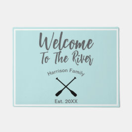Welkom bij The River aangepaste familienaam Deurmat