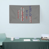 Welkom bij The YourName Home op USA Flag (v) bnrt Spandoek (Beurs)