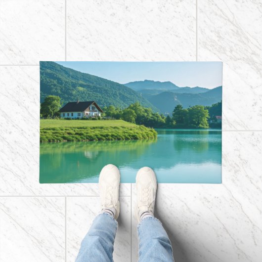 Welkom bij Tranquility - Lakeside Serenity Deurmat (Binnen)