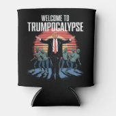 Welkom bij Trump-ocalyps Funny Trump Halloween Blikjeskoeler (Voorkant)