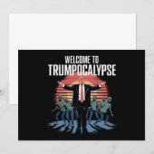 Welkom bij Trump-ocalyps Funny Trump Halloween Kaart (Voorkant / Achterkant)