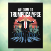 Welkom bij Trump-ocalyps Funny Trump Halloween Raamsticker (Vel 3)