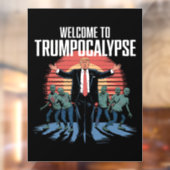 Welkom bij Trump-ocalyps Funny Trump Halloween Raamsticker (Vel 2)