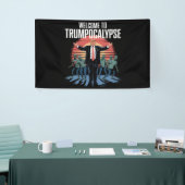 Welkom bij Trump-ocalyps Funny Trump Halloween Spandoek (Beurs)