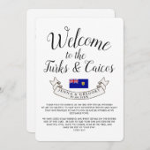 Welkom bij Turken en Caicos | Bestemmingsweddensch Kaart (Voorkant / Achterkant)
