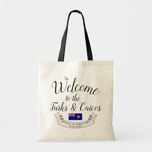 Welkom bij Turks- en Caicoseilanden | Bestemming B Tote Bag (Voorkant)