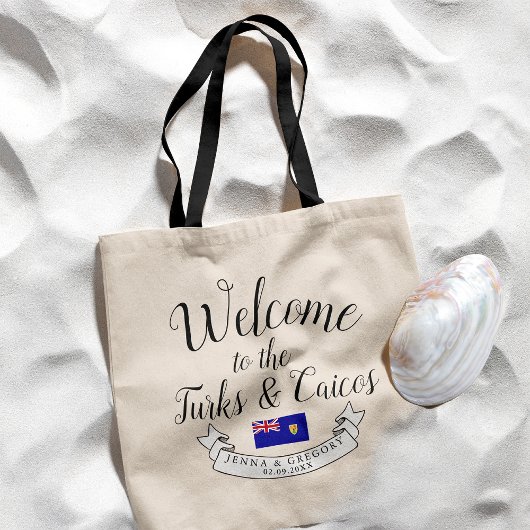 Welkom bij Turks- en Caicoseilanden | Bestemming B Tote Bag