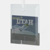 Welkom bij Utah Glas Ornament (Voorkant links)