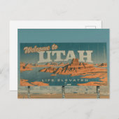 Welkom bij Utah Highway Sign Foto Briefkaart (Voorkant / Achterkant)