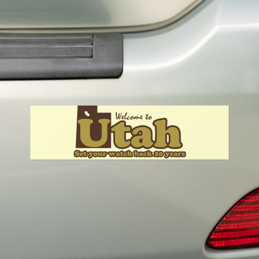 Welkom bij Utah Parody Bumpersticker (Op auto)