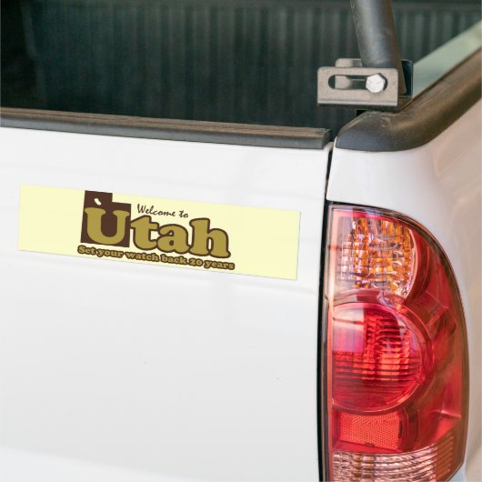 Welkom bij Utah Parody Bumpersticker (Op Truck)