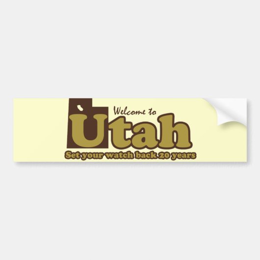 Welkom bij Utah Parody Bumpersticker (Voorkant)