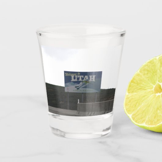 Welkom bij Utah Shot Glass Glas (Voorkant)