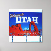 Welkom bij Utah Sign Canvas Afdruk (Voorkant)