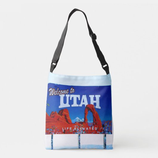Welkom bij Utah Sign Crossbody Tas (Achterkant)