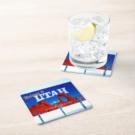 Welkom bij Utah Sign Kartonnen Onderzetters (Insitu)