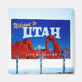 Welkom bij Utah Sign Magneet (Voorkant)