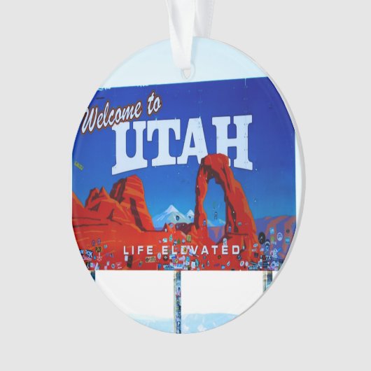 Welkom bij Utah Sign Ornament (voorkant)