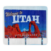 Welkom bij Utah Sign Snijplank (Voorkant)