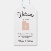 Welkom bij UTAH Wedding any COLOR! Cadeaulabel (Voorkant)