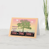 Welkom bij uw nieuwe thuiskaart aankondiging (Achterkant)