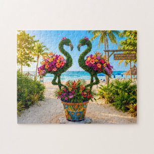 Welkom bij uw pensioneringshuis Flamingo's op het  Legpuzzel