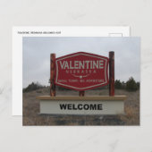 Welkom bij Valentijn, Nebraska Sign Briefkaart (Voorkant / Achterkant)