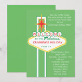 Welkom bij Vegas Holiday Party Uitnodiging (Voorkant / Achterkant)