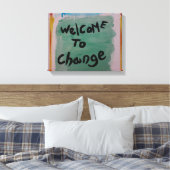 Welkom bij verandering canvas afdruk (Insitu (Slaapkamer))