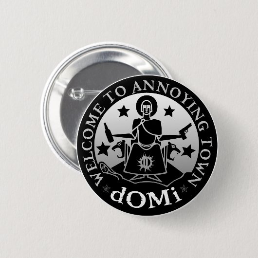 Welkom bij vervelende Button (Voorkant /achterkant)