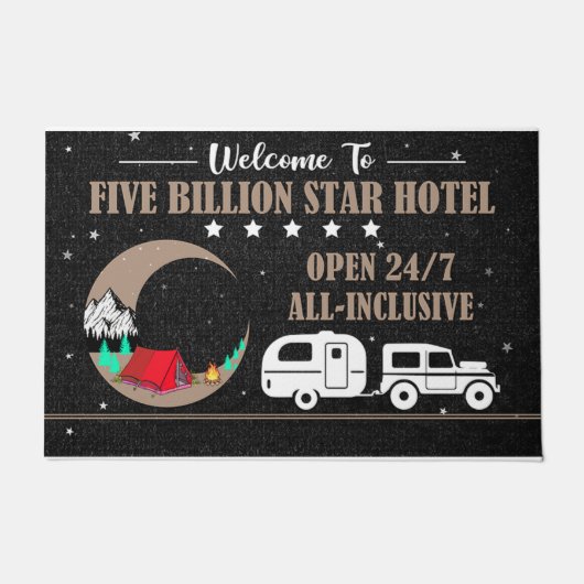 Welkom bij vijf miljard Star Hotel Deurmat (Voorkant)